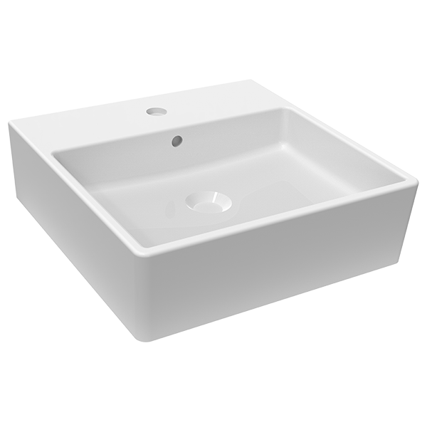Countertop Washbasin 46 cm Single Hole White
