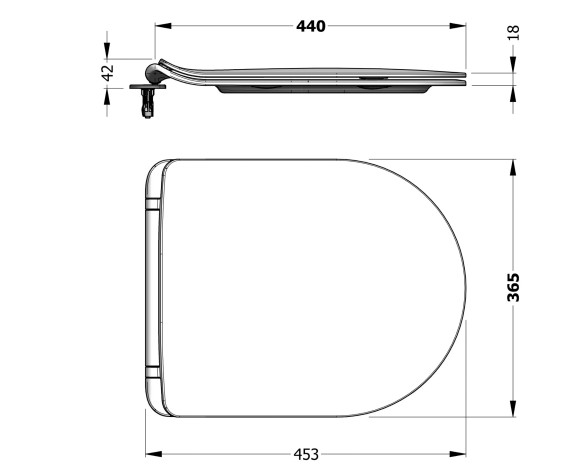 Slim UF/Duroplast AB Softclose Easy Release Toilet Seat Cover White